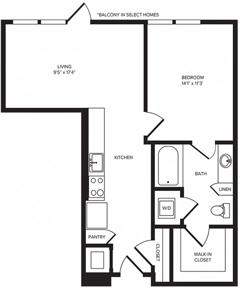 A3 floor plan at Windsor Turtle Creek, Dallas, TX